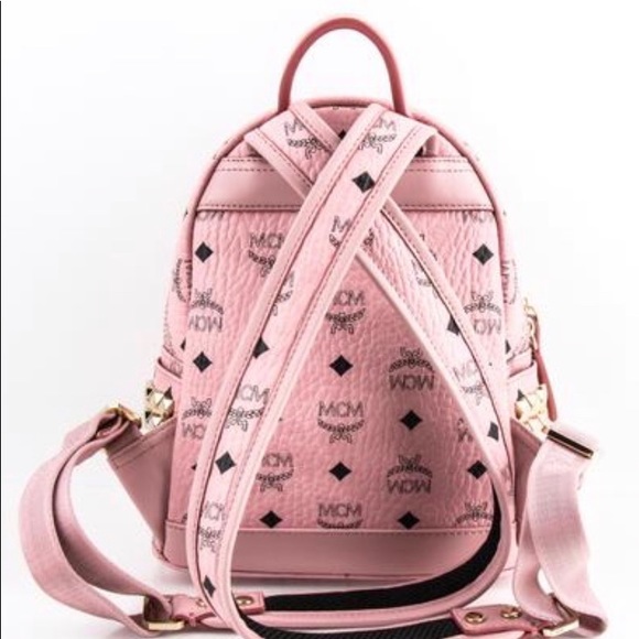 Authentic MCM Pink Mini Stud Backpack - Picture 3 of 5